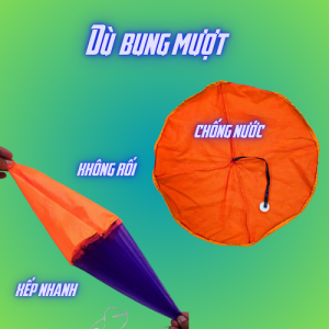 Dù bung mượt chống rối dây xếp nhanh